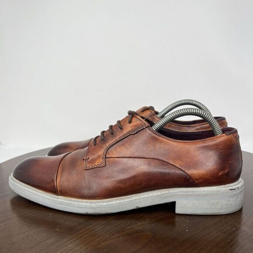 Ted Baker Aokii 2 Derby‎ Shoes Men's 9 Brown Leather Oxford Left 9 # Right 9.5